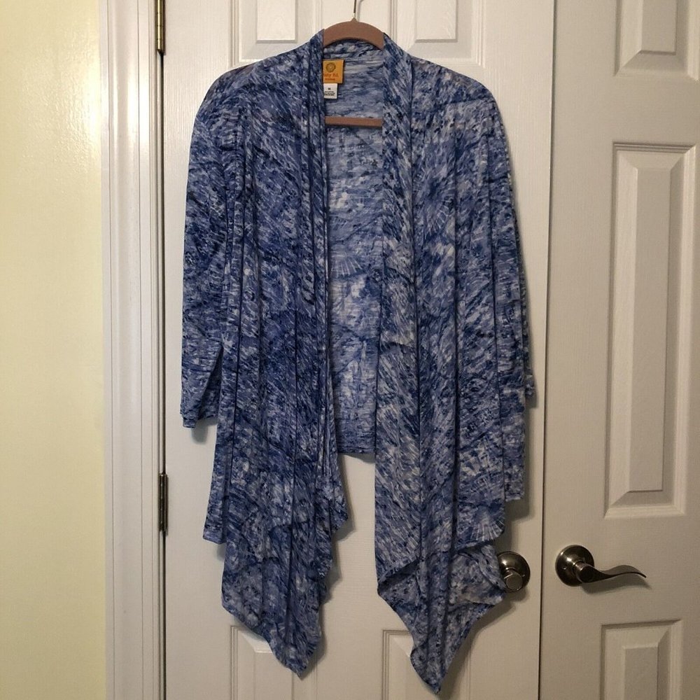 Rudy RD Petitie 1X open front colorful long sleeve cardigan